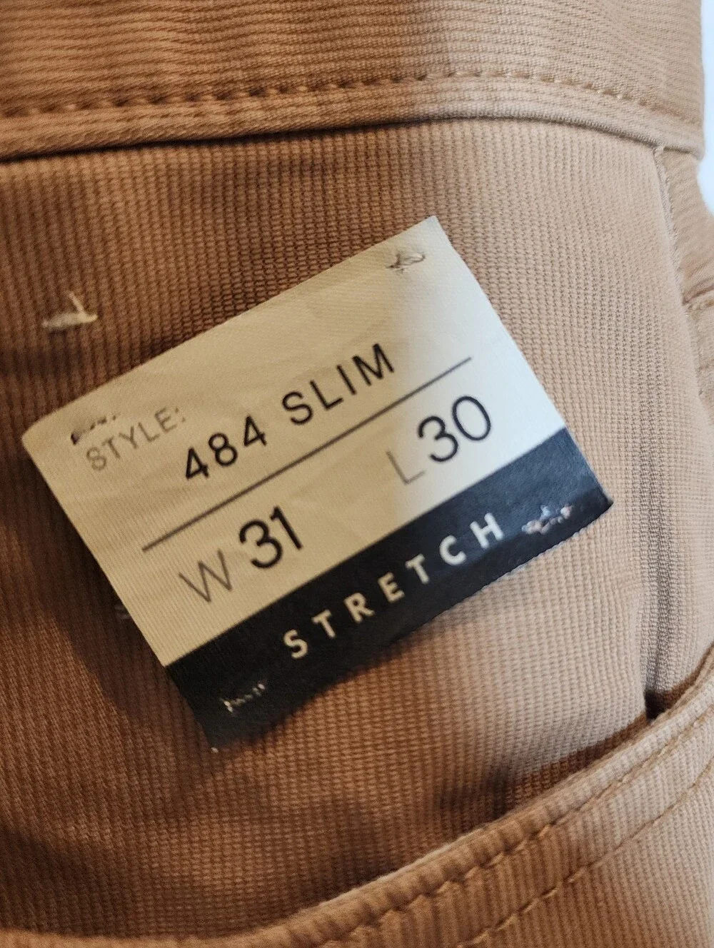 NWT J. Crew 484 Slim-fit Tan Khaki Pants Lightweight Stretch Twill Size 31 31×30